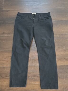 Naked & Famous Weird Guy Solid Black Selvedge 38